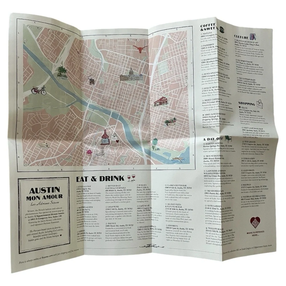 NWOT - Sézane Bonjour Texas Canvas Tote Bag Green Stripes - Picture 12 of 13